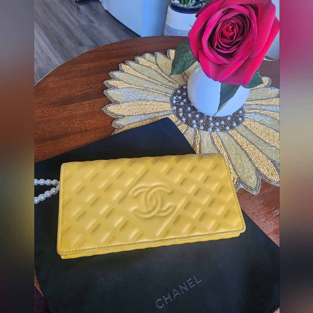 Chanel Quilted Leather flap wallet
